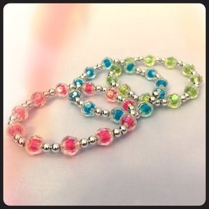 Set of 3 Kid’s Bracelets | Pink, Blue, and Green